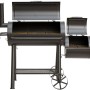 El Fuego Holzkohlegrill/Smoker Buffalo, ca. 155cm breit, mit separater Feuerkammer und Ablage.