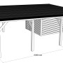 Holzbrüder Doppelcarport Ralf mit Geräteraum, oxidrot, Maße: 600x868 cm.