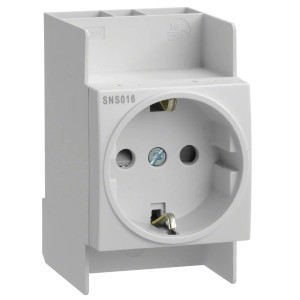 Hager Schuko-Steckdose für Hutschiene, 250V 16A, für Leitungsschutzschalter.