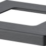 ZacAlu Abdeckplatte, anthrazit, für Zaunpfosten-Bodenanker, 7,3x7,3 cm. Zubehör für Zaunbau.