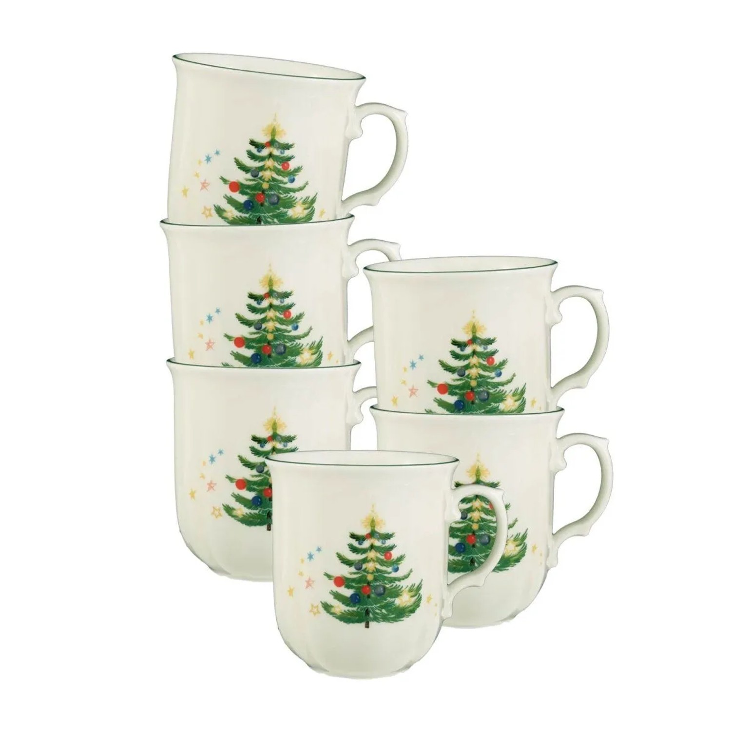 Seltmann Weiden Marieluise Weihnachten Becher mit Henkel 270 ml 6er Set