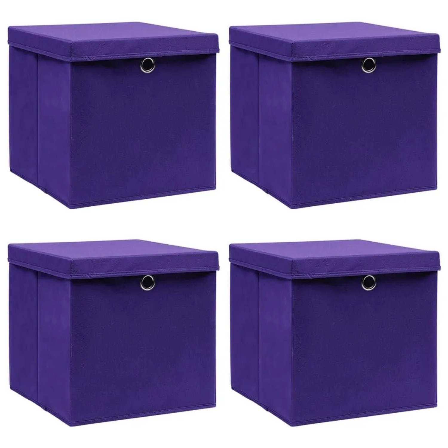vidaXL Aufbewahrungsboxen mit Deckeln 4 Stk 28x28x28 cm Lila 325212