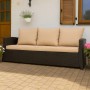 Setgarden Mix-Techno Gartenkissen Für Polyrattan Möbel 120×50×50 cm – Kissen Für 2 Sitzer Gartensofa 1tlg Beige_5