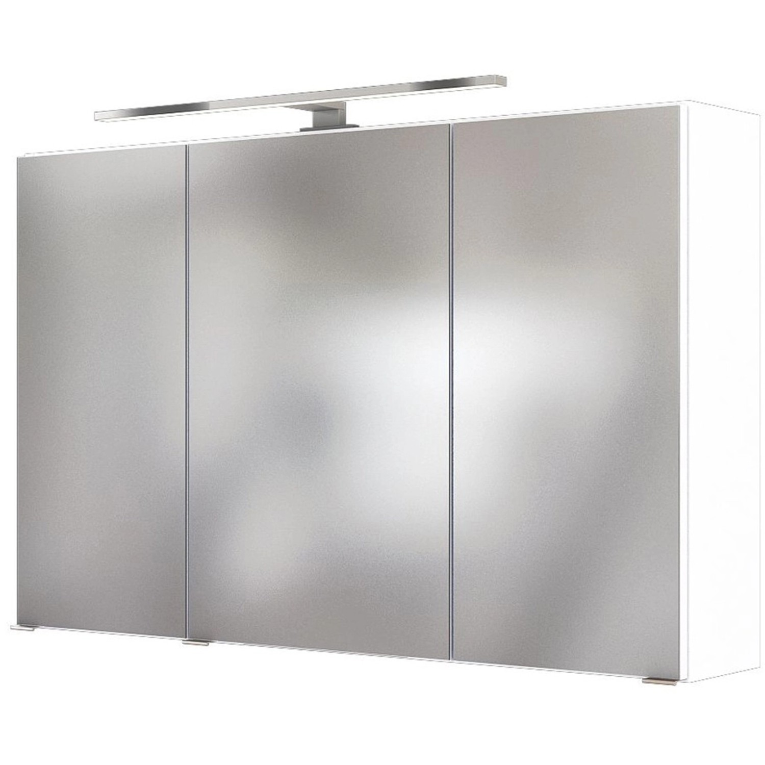 Held Spiegelschrank Verona Weiß 100 cm mit Softclose Türen