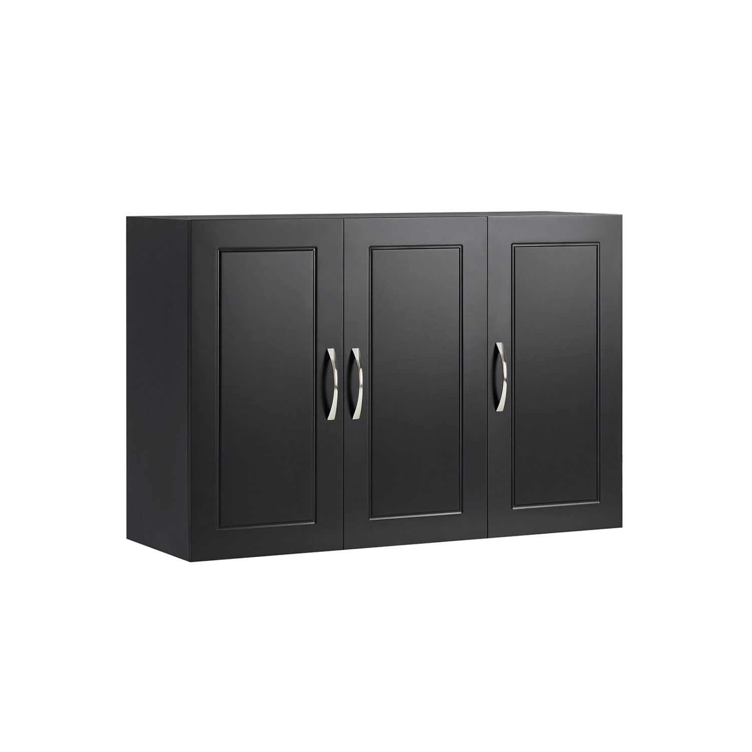 SoBuy Hängeschrank mit Drei Türen Wandschrank Badmöbel Schwarz FRG231-L-SCH günstig online kaufen