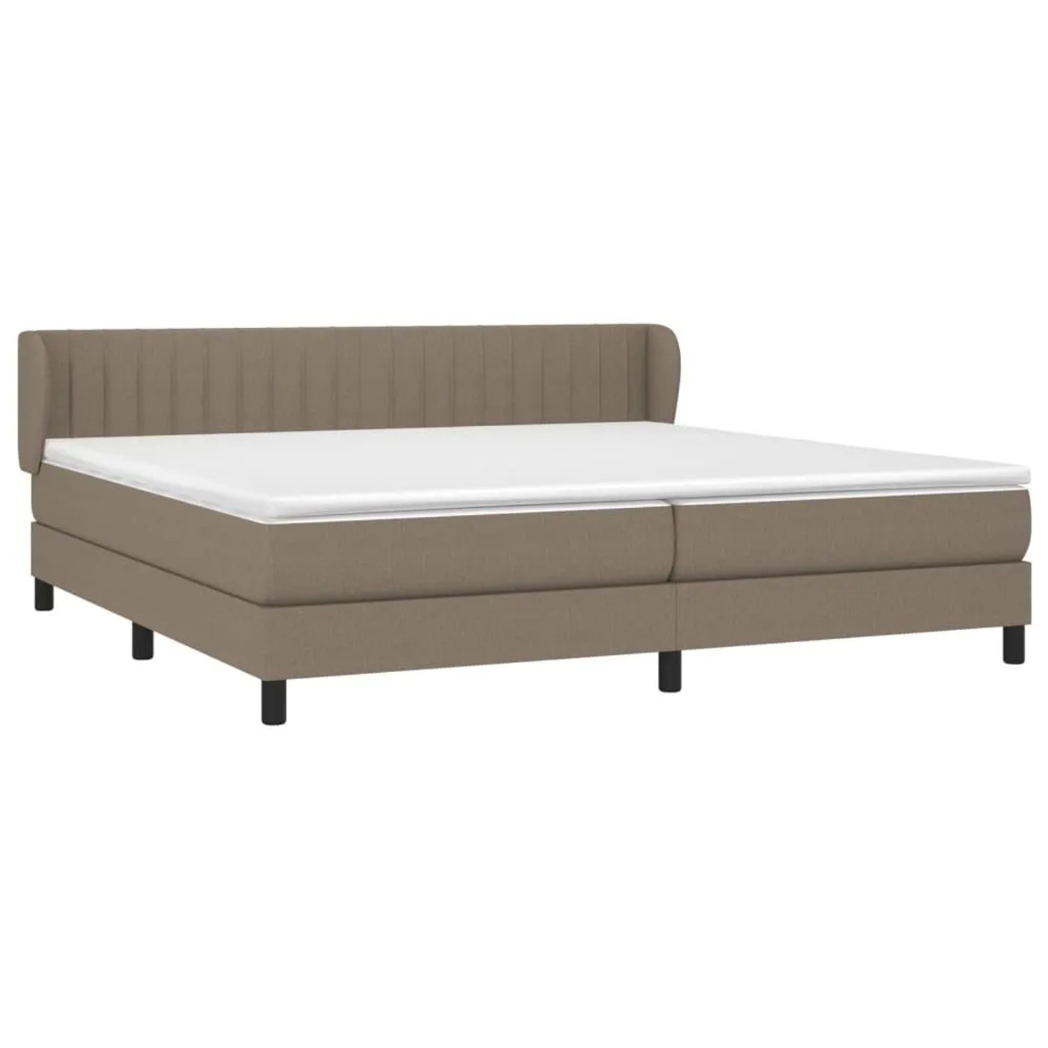 vidaXL Boxspringbett mit Matratze Taupe 200x200 cm Stoff 3126433 günstig online kaufen