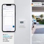 Homematic IP Temperatur- und Luftfeuchtigkeitssensor mit Display und Smartphone App zur Hausautomation.