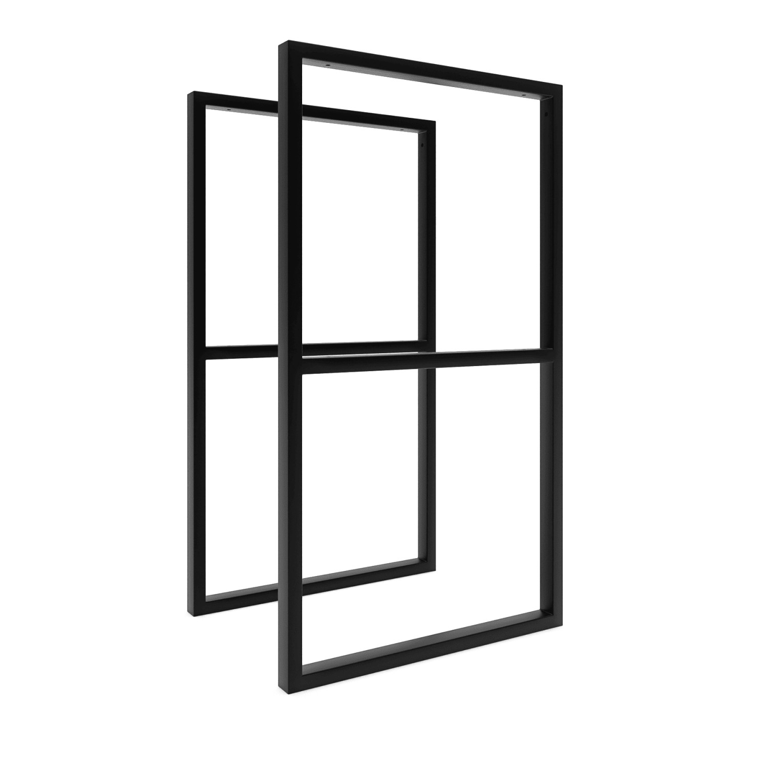 HEVVA Waschtisch Gestell NECKAR Schwarz 45 cm Tiefe 2er Set günstig online kaufen