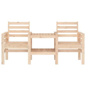 VidaXL Gartenbank mit Tisch, 2-Sitzer aus Kiefernholz. Ideal für Garten & Terrasse.
