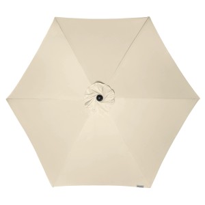 Doppler Marktschirm, Ø 266 cm, Natur, mit Knickfunktion. Sonnenschirm für Garten und Balkon.