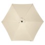 Doppler Marktschirm, Ø 266 cm, Natur, mit Knickfunktion. Sonnenschirm für Garten und Balkon.