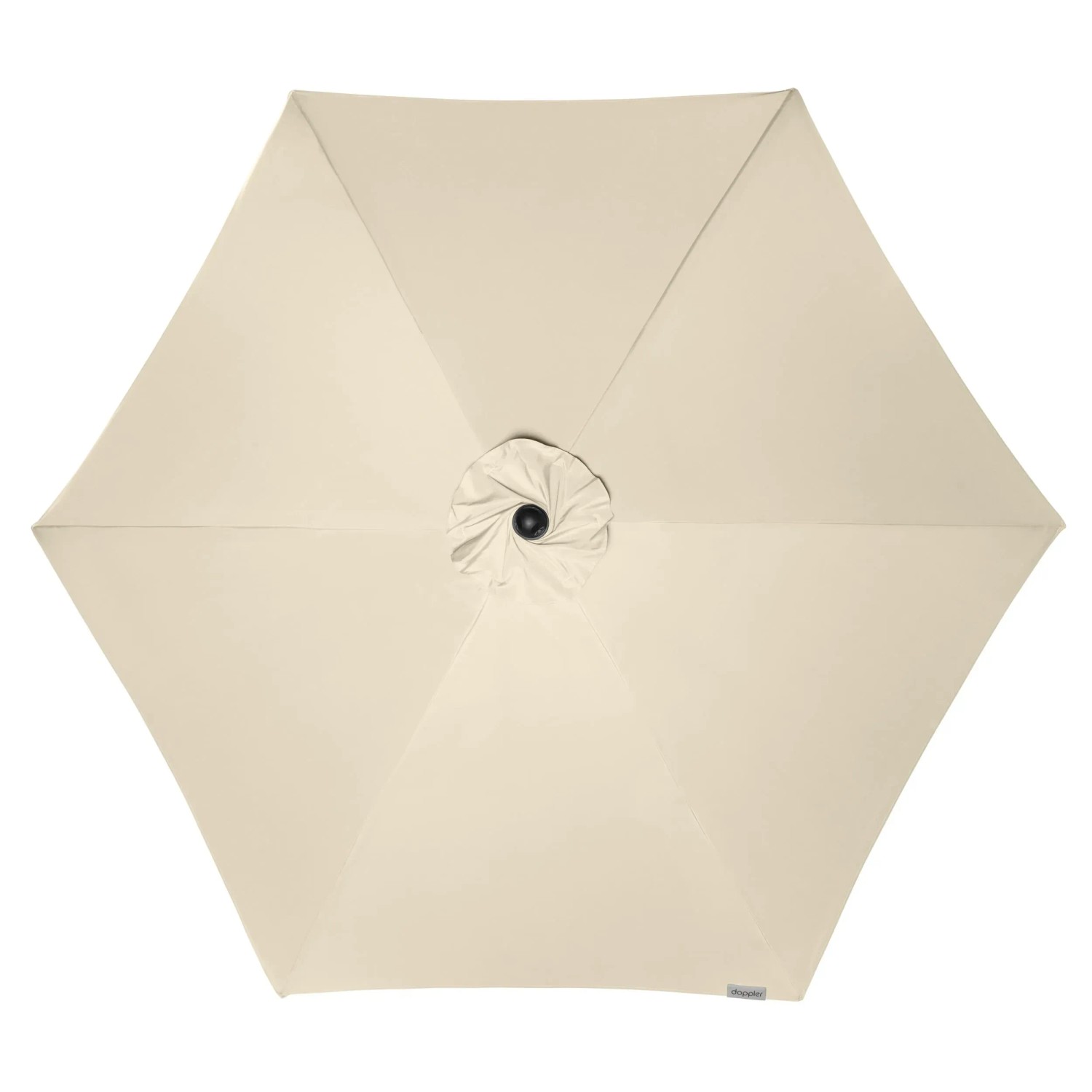 Doppler Marktschirm, Ø 266 cm, Natur, mit Knickfunktion. Sonnenschirm für Garten und Balkon.