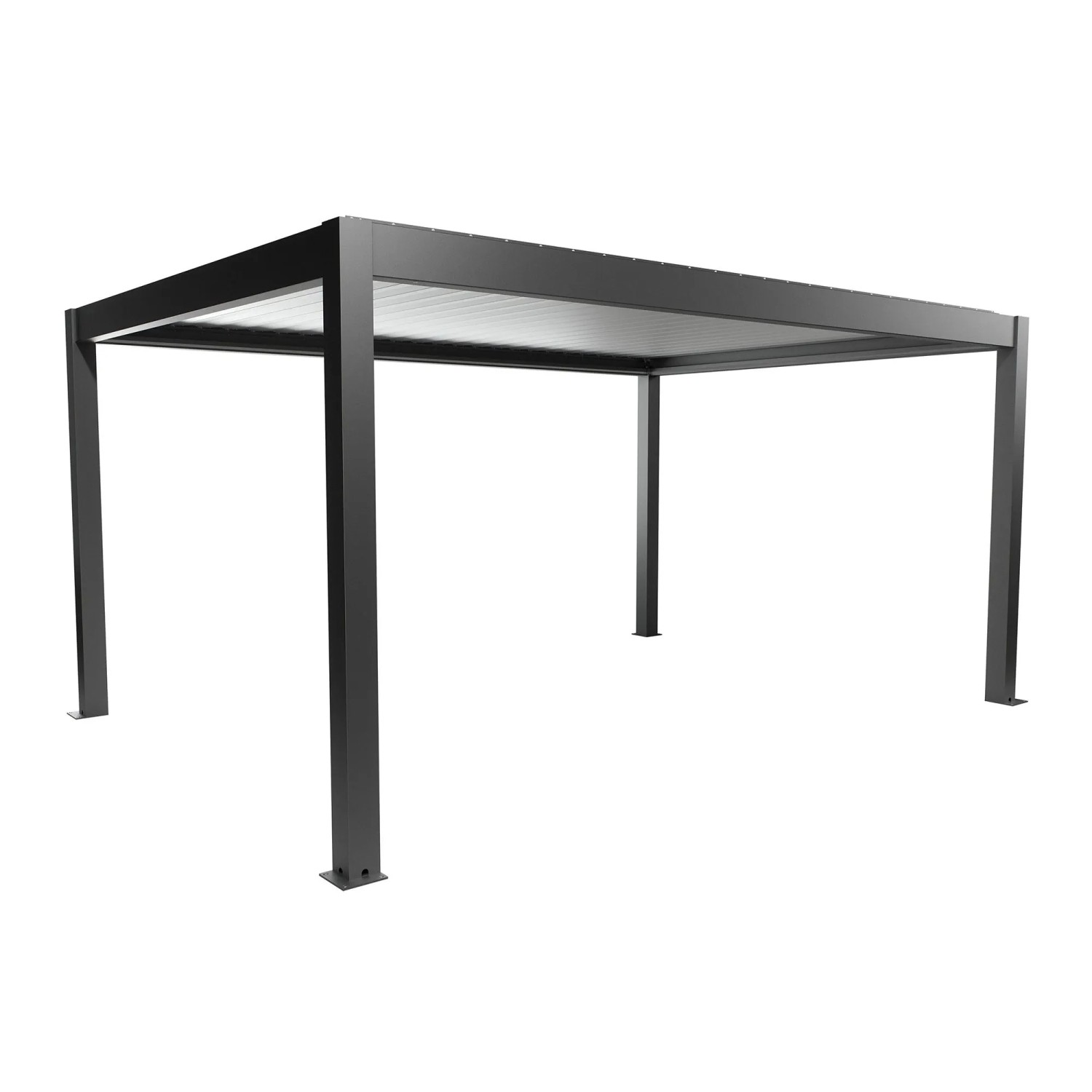 Biohort Pergola 5 m x 3,5 m Dunkelgrau-Silber