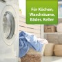 Anwendung von Ardap Repell Silberfischchen Spray in Küche/Bad/Keller.