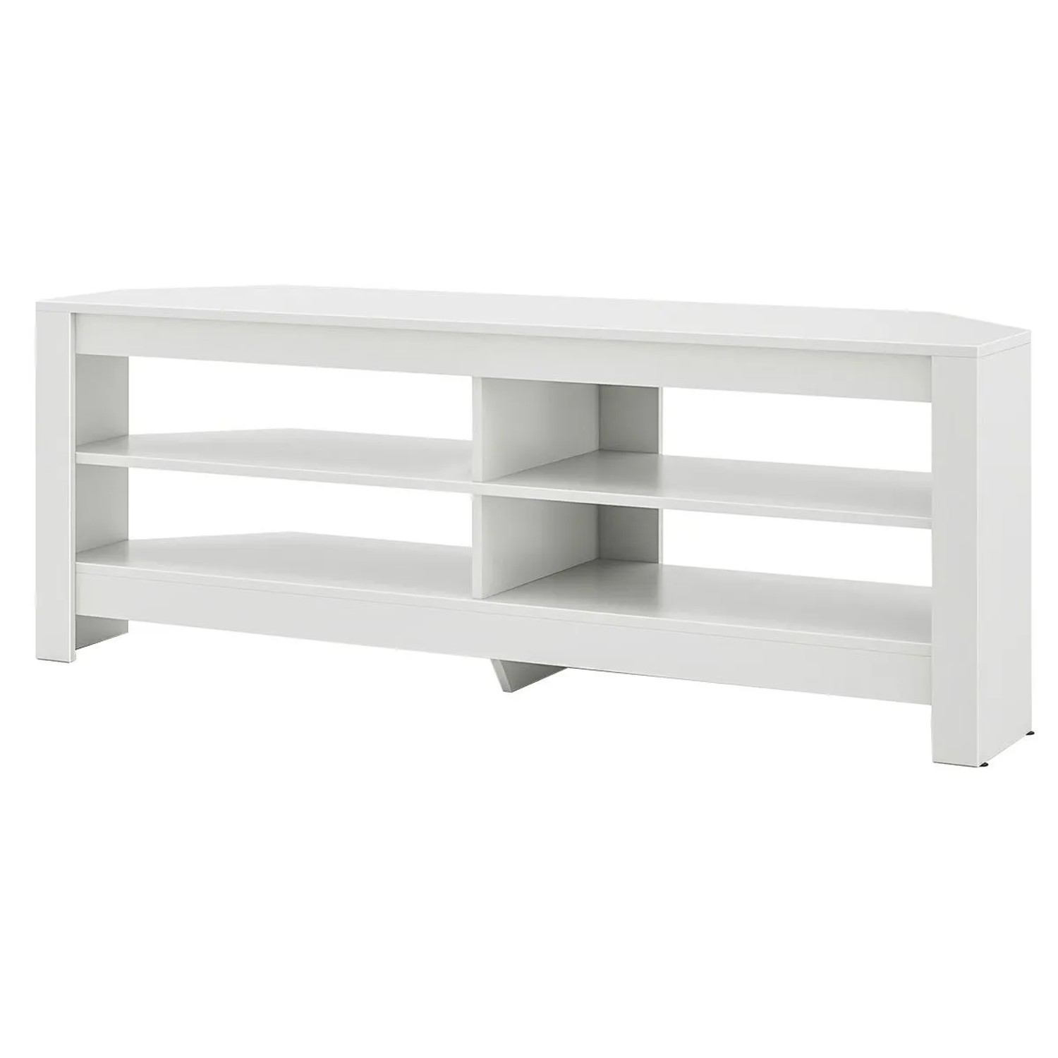 Costway Eck-Tv-Schrank mit Ladestation für Tv Bis 65 Zoll Weiß günstig online kaufen