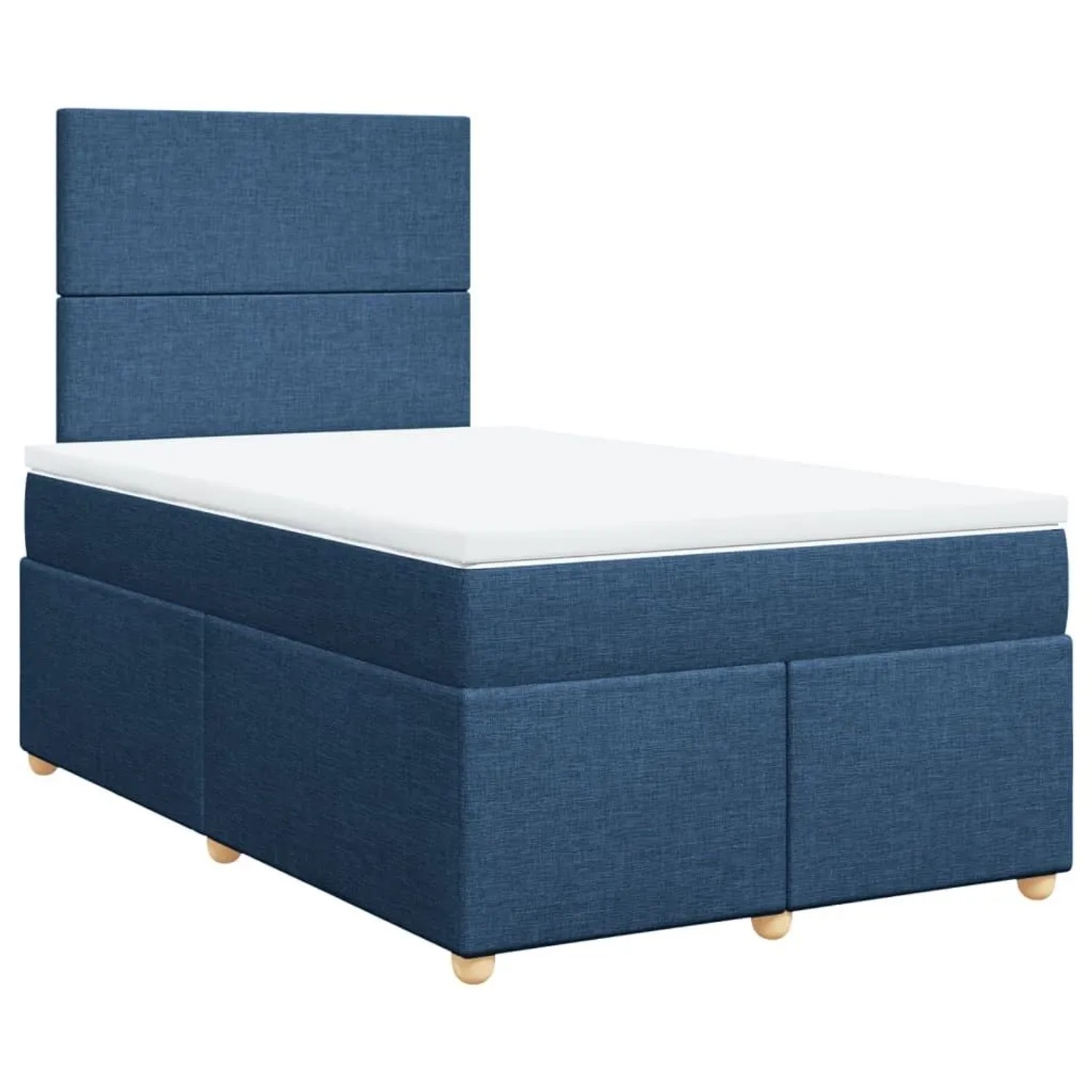 vidaXL Boxspringbett mit Matratze Blau 120x200 cm Stoff 3291246 günstig online kaufen