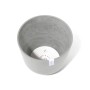 Ecopots Oslo Pflanztopf, weißgrau, 45 cm, Innenansicht mit Wasserreservoir.