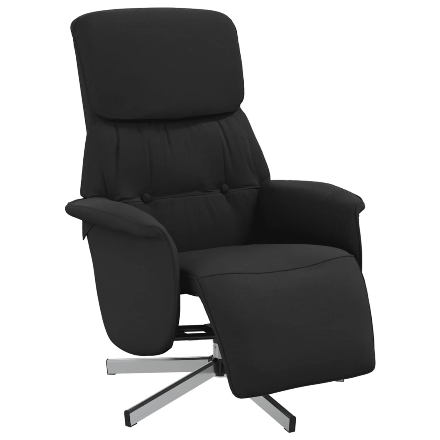 vidaXL Relaxsessel mit Fußteil Schwarz Stoff 356659 günstig online kaufen