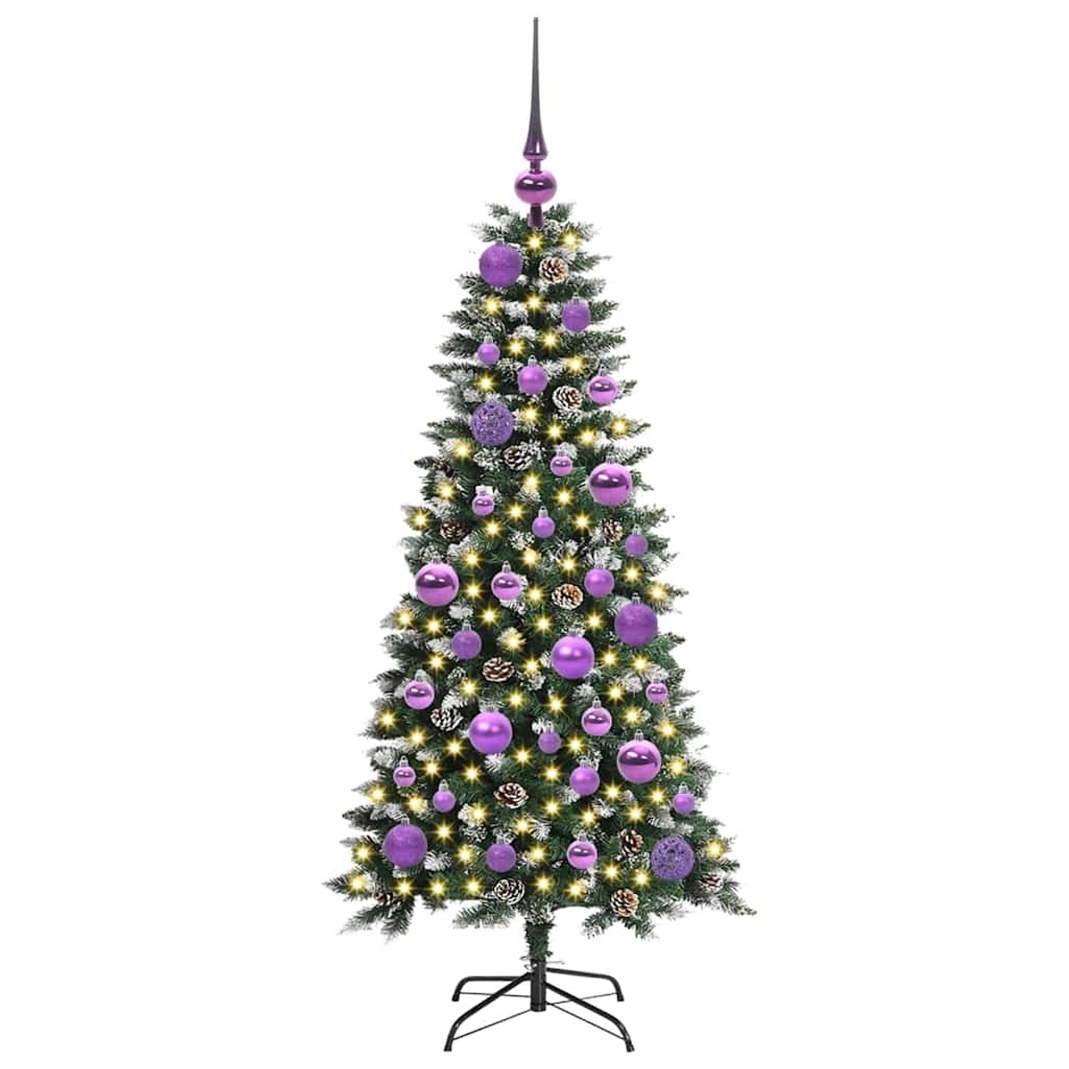 vidaXL Künstlicher Weihnachtsbaum mit 150 LEDs Grün 55 x 55 x 120 cm 3395802