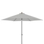 Doppler Marktschirm MyZone, hellgrauer Gartenschirm mit Push-Up Mechanik.