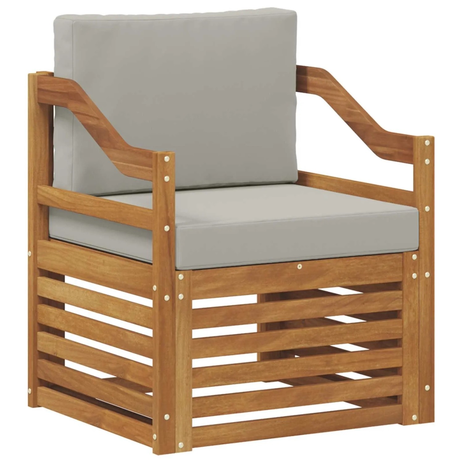 vidaXL Outdoor-Sofagarnitur mit Kissen Natur 67 x 63 x 73 cm 3436371