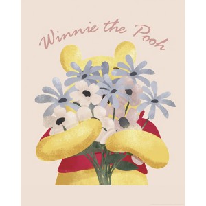 Komar Wandbild Disney Winnie the Pooh Into The Blooms 40 cm x 50 cm Gelb
