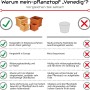 Vergleich Mein-Pflanztopf Venedig: Vorteile der quadratischen Blumentöpfe aus Terrakotta-Kunststoff.
