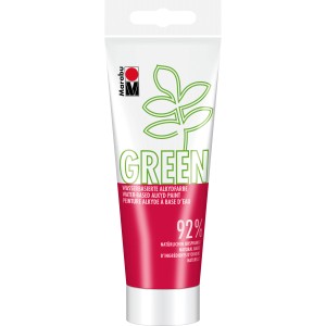 Tube Marabu Green Alkydfarbe, wasserbasiert, 100ml, Kirschrot. Künstlerfarbe für Leinwand, Papier, Holz u.v.m.