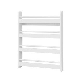 Weißes SoBuy Kinderregal/Bücherregal KMB08-K-W mit 4 Fächern.