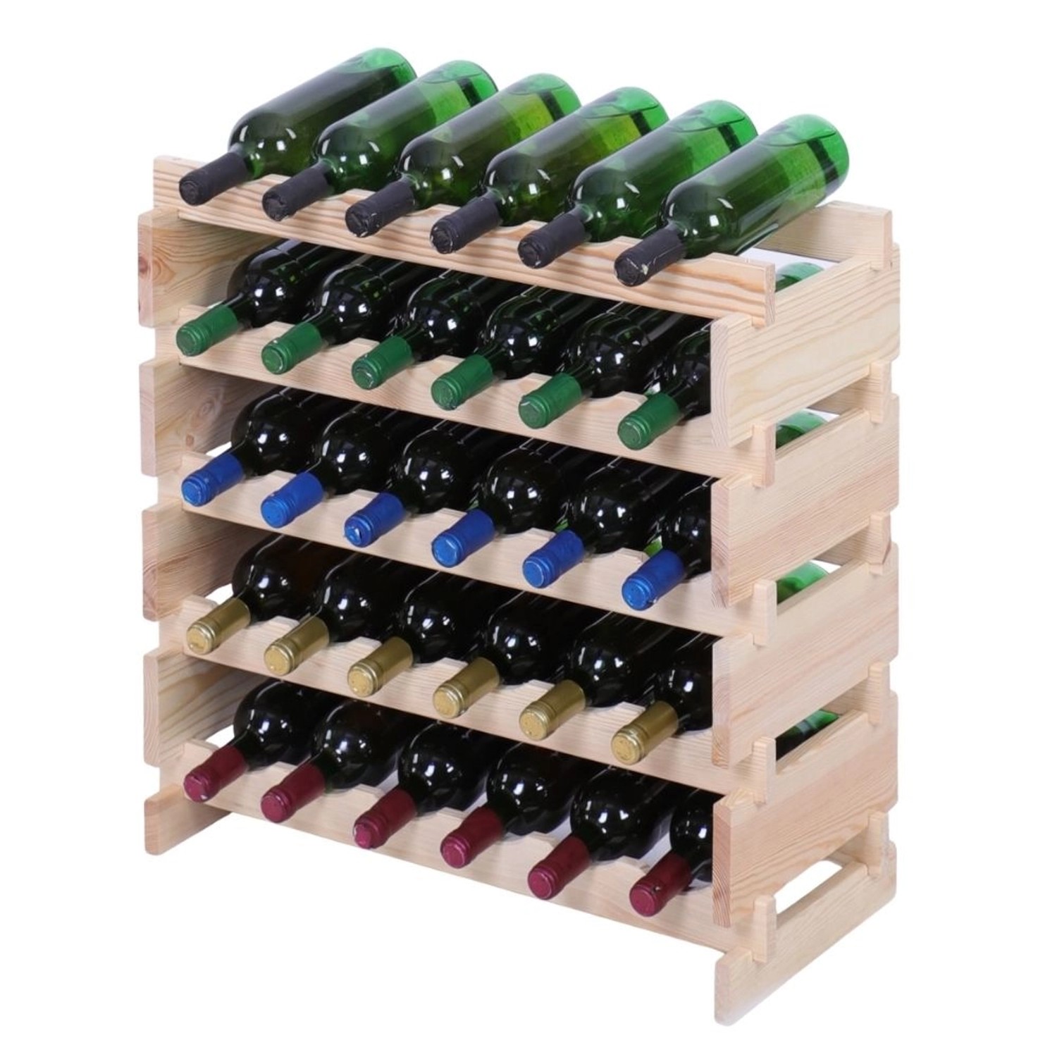 PROREGAL Weinregal VINOTECA FLEX PRO HxBxT 65x65x28cm 30 Flaschen Auf 5 Ebe günstig online kaufen