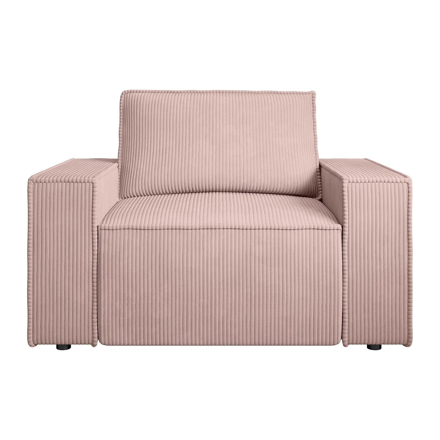 Vente-unique Sessel Mit Gerader Rückenlehne Amelia Puderrosa 120 cm