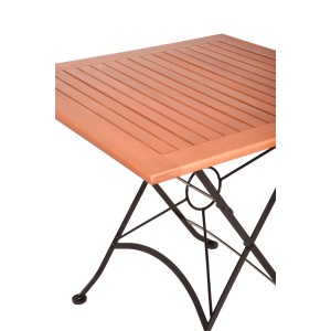 Garden Pleasure Klapptisch WIEN Quadratisch Holz Stahl 80 cm x 80 cm