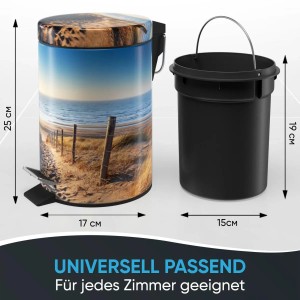 SANILO Kosmetikeimer Düne mit Strandmotiv und herausnehmbarem Inneneimer.