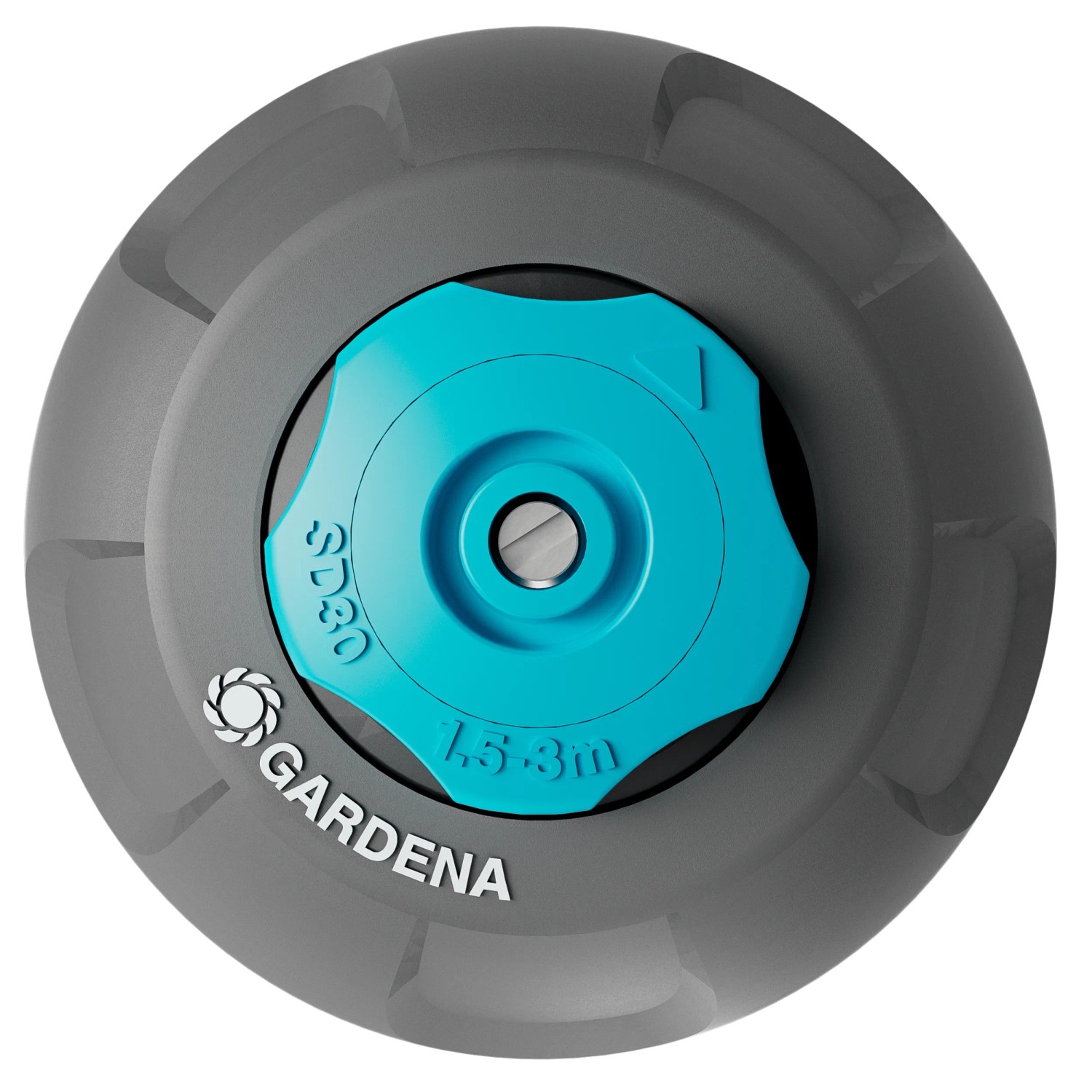 Gardena Versenkregner SD30 für Sprinkler-Systeme, Aufsicht. Automatische Bewässerung bis 30 m².