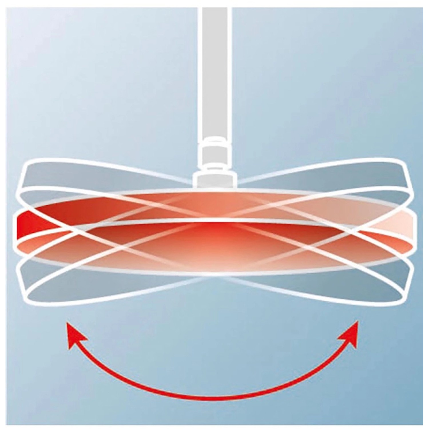 Schwenkbare Kopfbrause des Schulte DuschMaster Rain Brausesets BlackStyle mit Pfeilen zur Bewegungsrichtung.