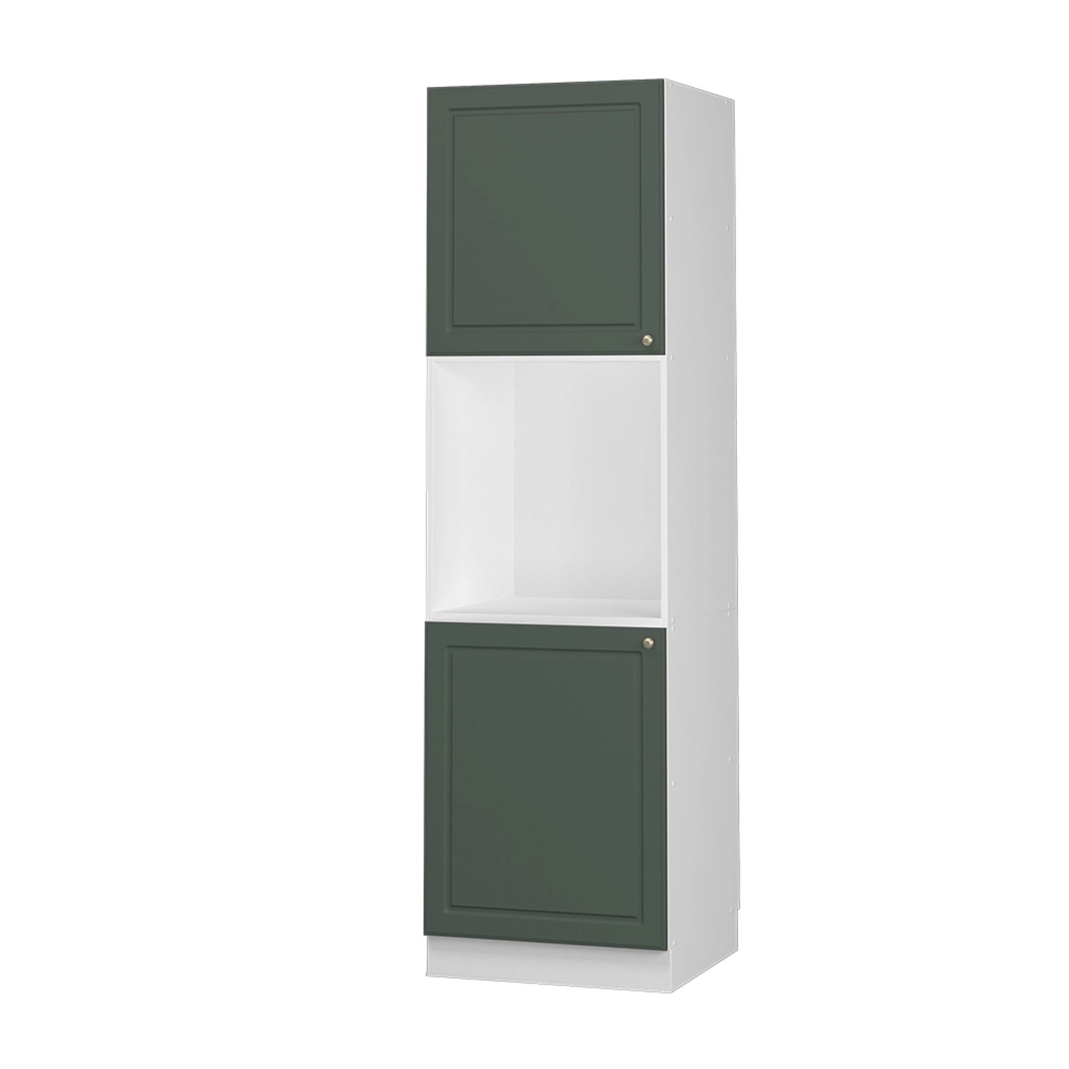 Vicco Herdumbauschrank Fame-Line Herdschrank Grün-Gold Landhaus/Weiß 60 cm Offen