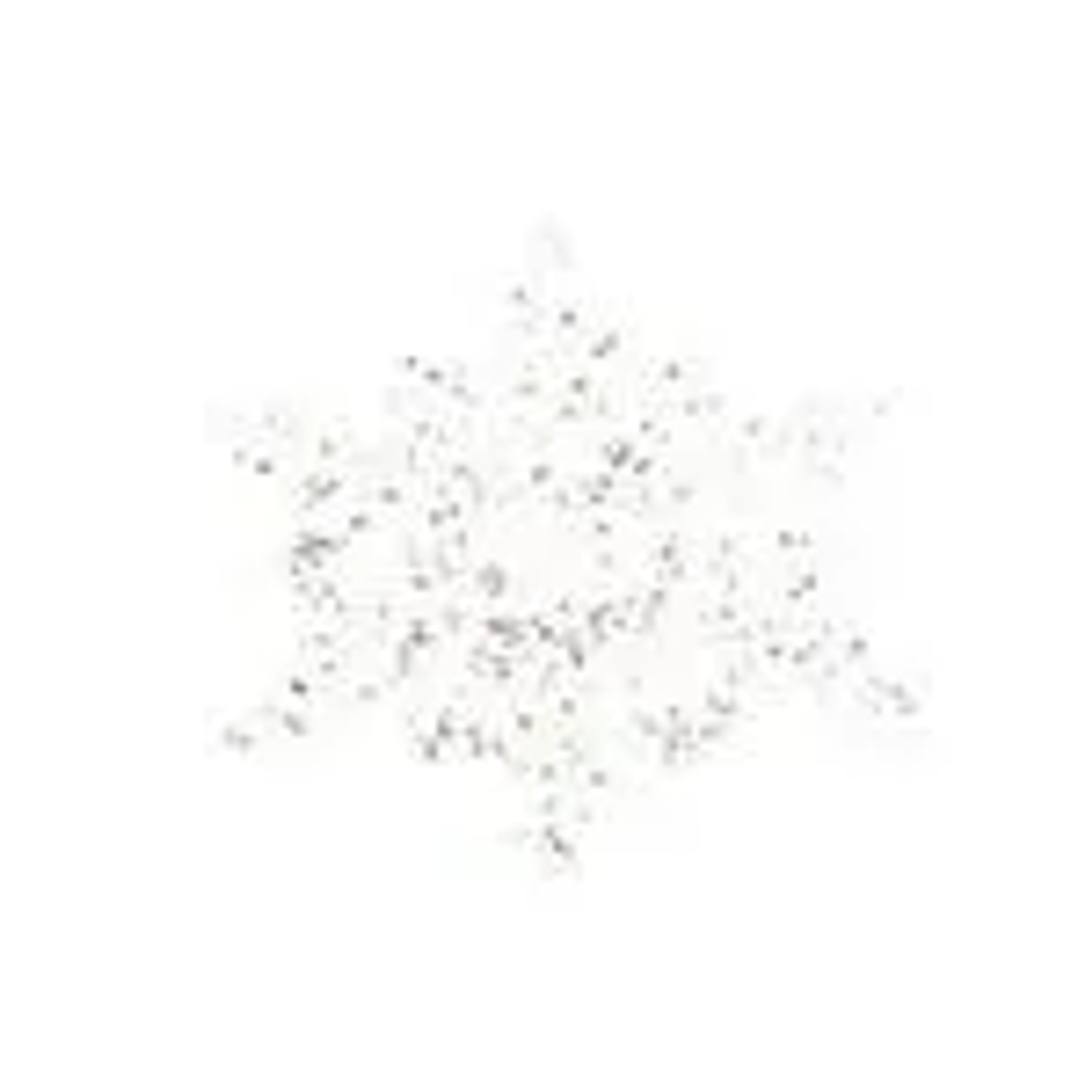 Kaemingk Haenger Christbaumschmuck Eisstern Schneeflocke Transparent Silber