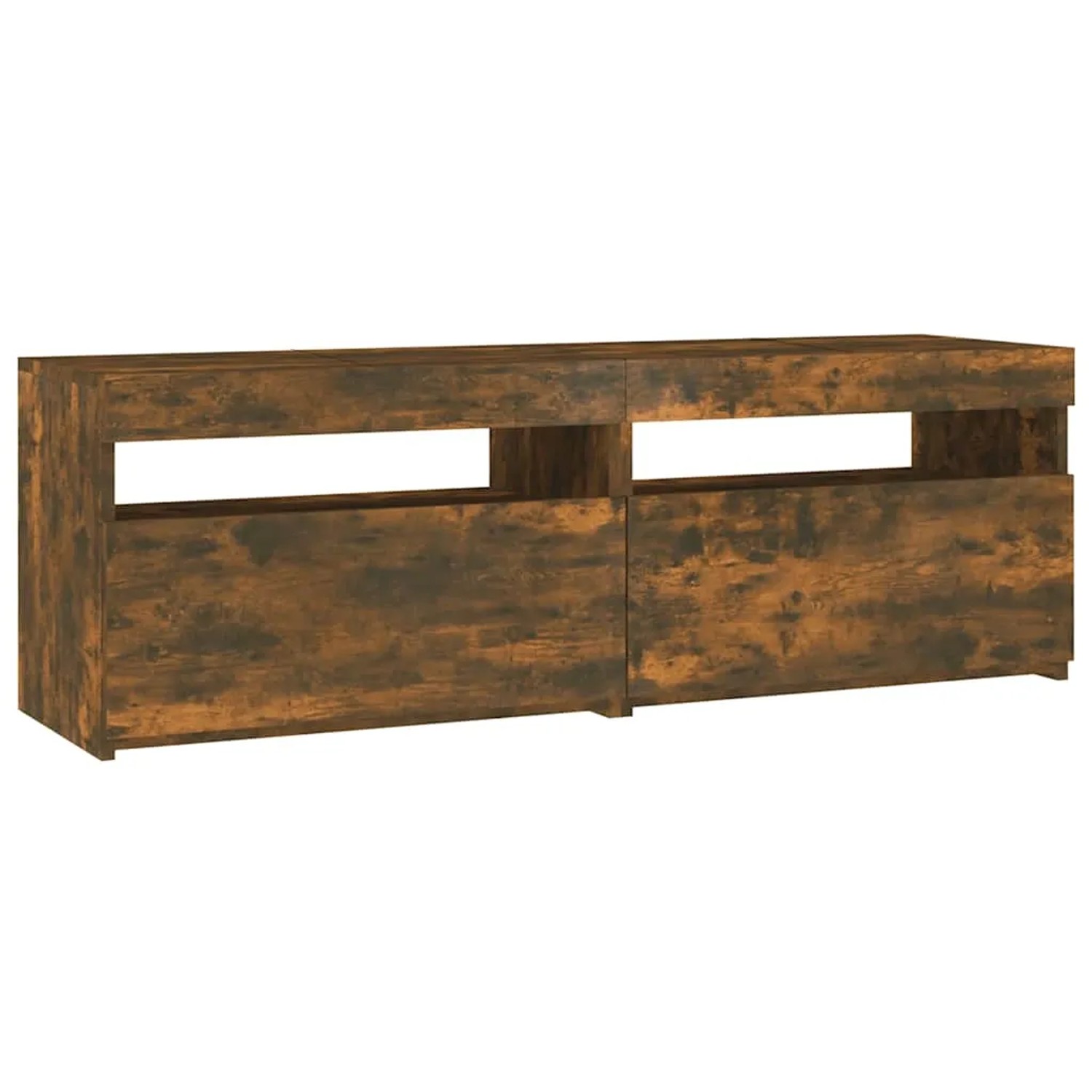 vidaXL TV-Schrank mit LED-Leuchten Räuchereiche 120x35x40 cm 815672