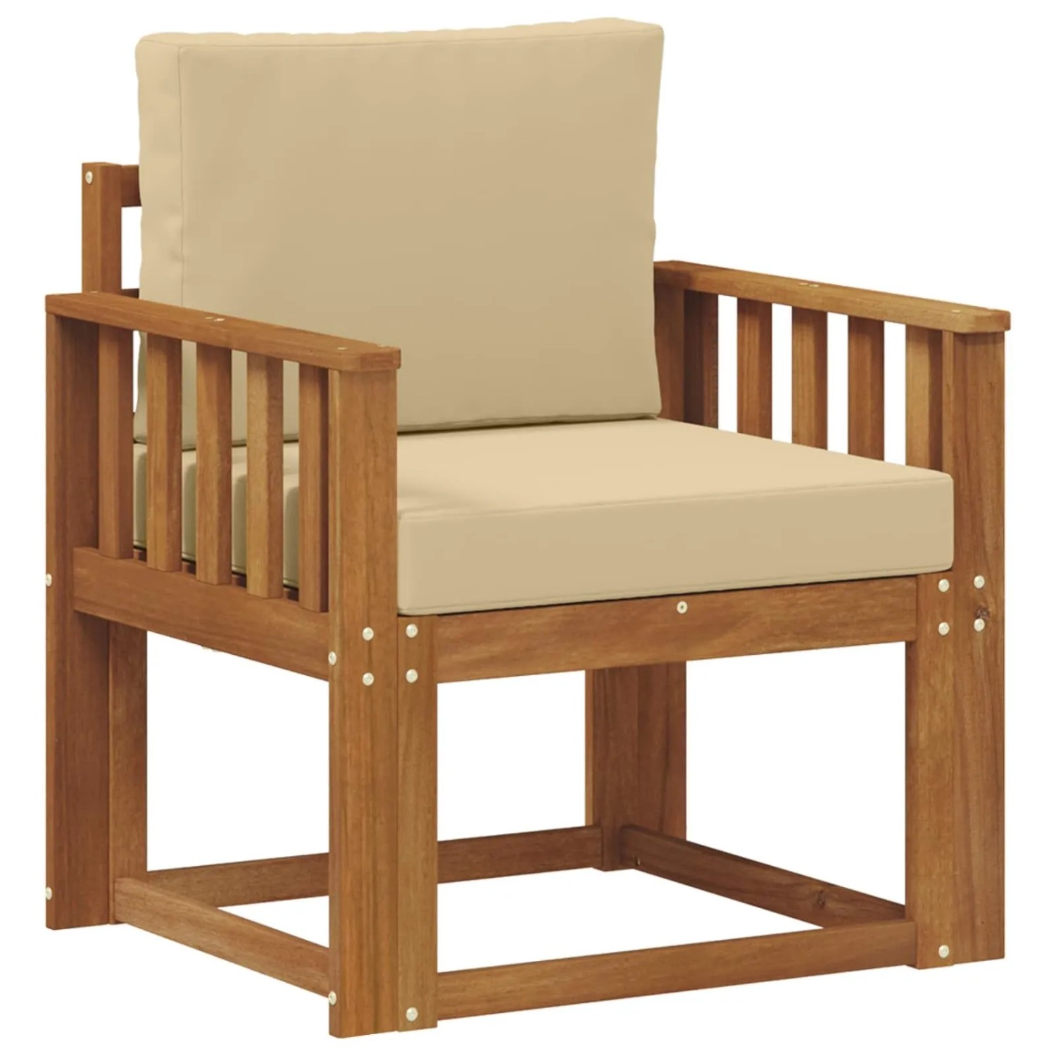 vidaXL Outdoor-Sofagarnitur Massives Akazienholz und Polyester 3436230