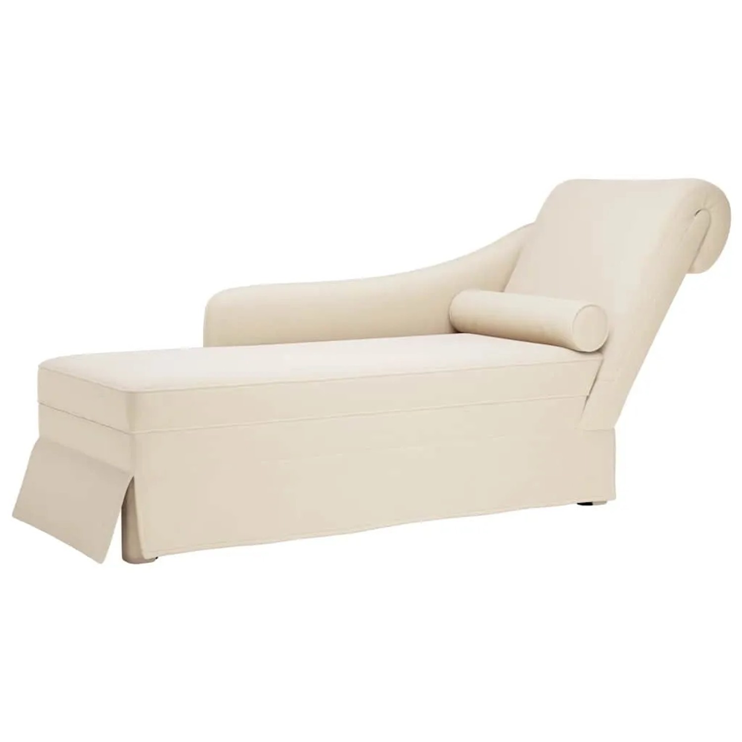 vidaXL Chaiselongue mit Nackenrolle und Rechter Armlehne Leinen 4009790