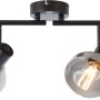 Brilliant Spotrohr Reflekt, 4-flammig, schwarz matt mit Rauchglas Spots.