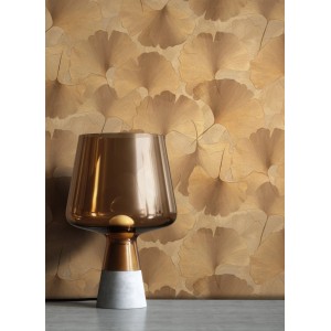Newroom Vliestapete Druina Gold Blumen Natur Strukturiert FSC®