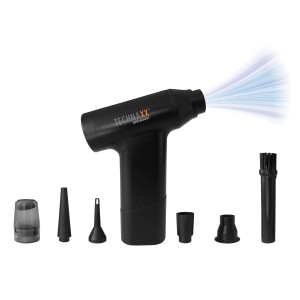 Technaxx Akku Staubgebläse TX-293 mit Aufsätzen und Saugfunktion für Autopflege.