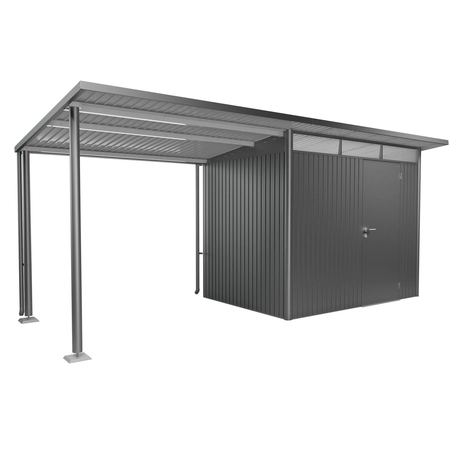 Biohort Seitendach für Gerätehaus AvantGarde A1, A5 Gr. L Quarzgrau-Metallic
