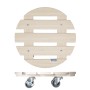 Wagner Multi Roller, Rolluntersetzer aus WPC, Ø 290 mm, mit 4 Rollen und Feststellern.