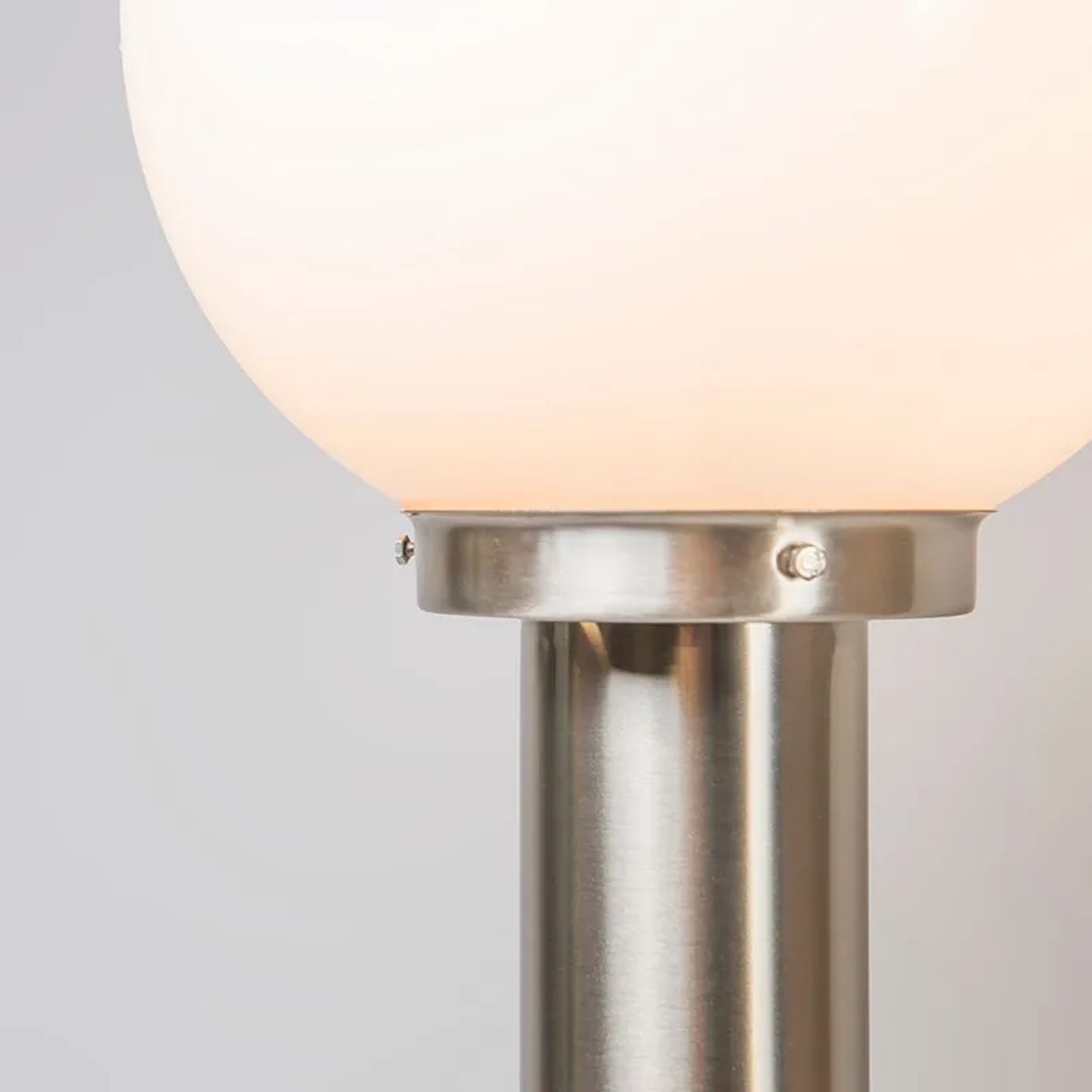 QAZQA Moderne Außenleuchte Pfahl Edelstahl 100 cm Sfera_6