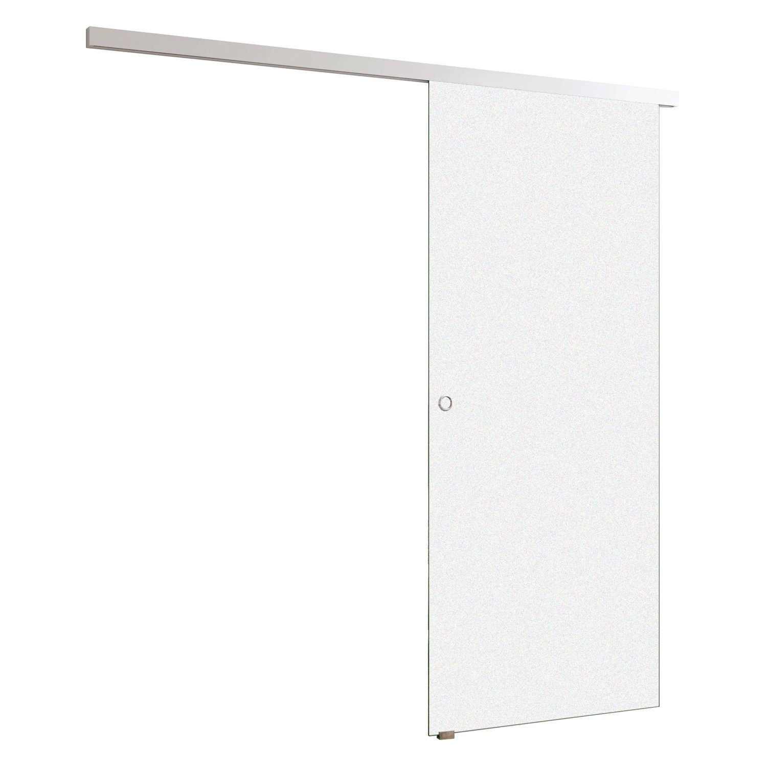 AICA 100 x 225 cm Glasschiebetüre Mattglas Set Vor Der Wand Laufend Schiebe günstig online kaufen