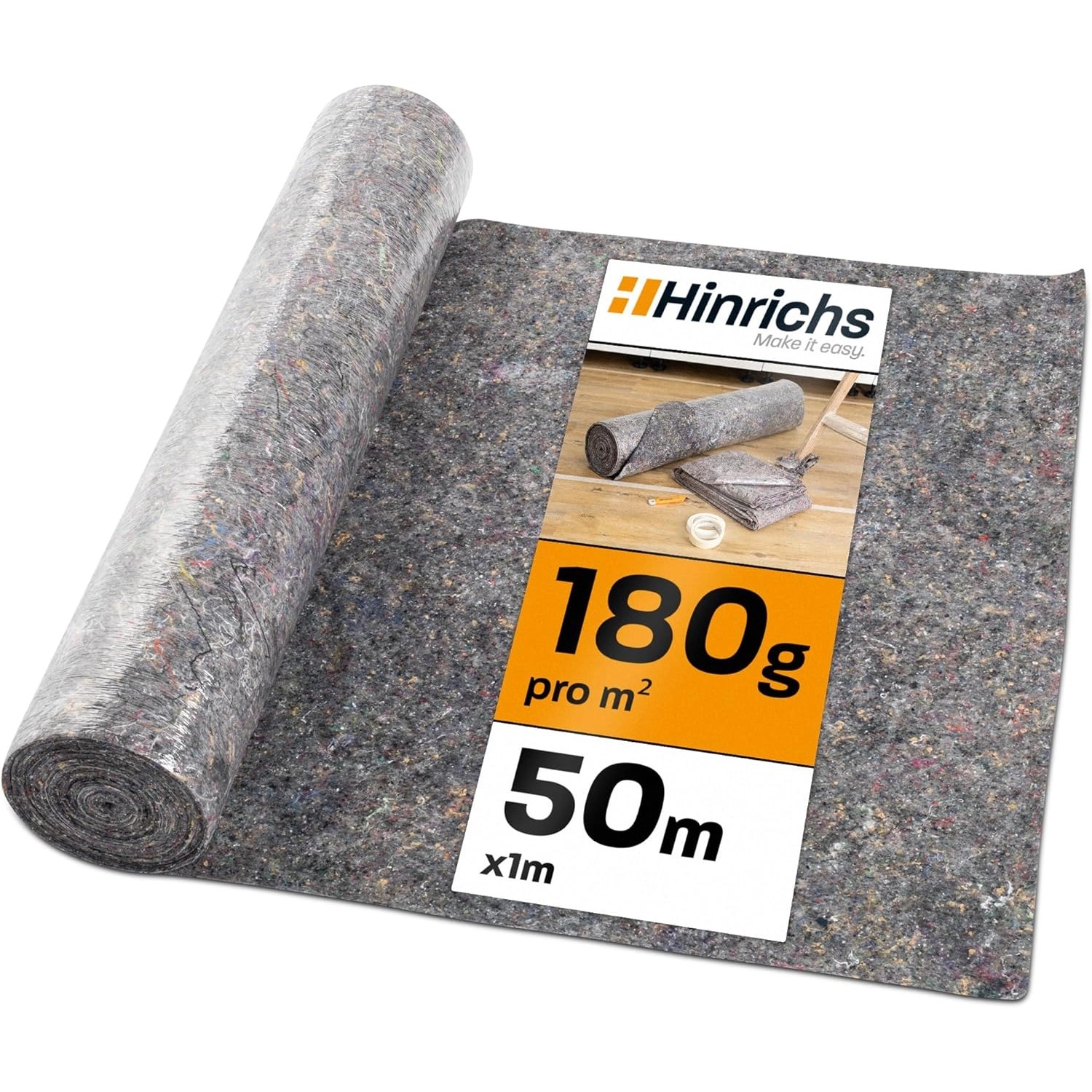 Hinrichs Malervlies 50m x 1m Rolle 180g/m² günstig online kaufen