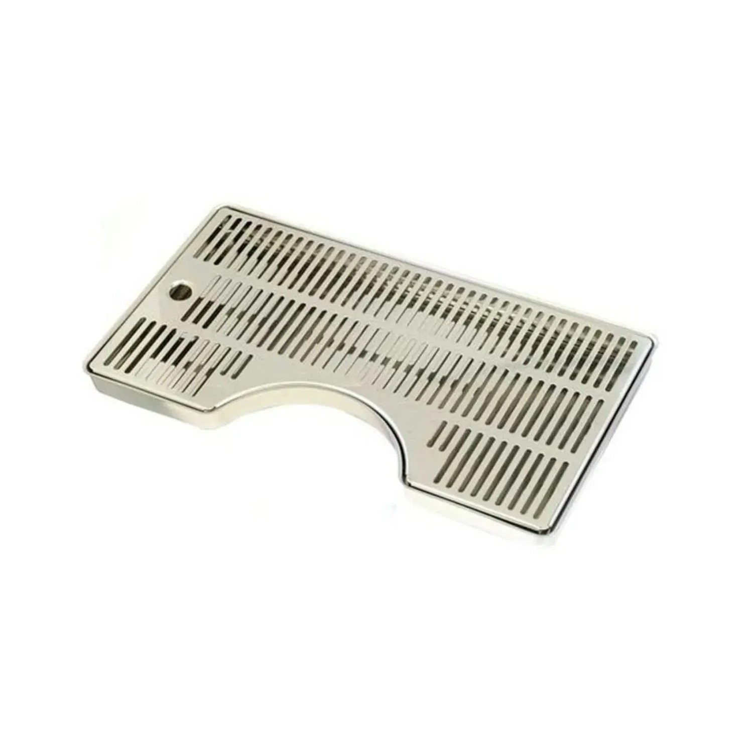 Ich-Zapfe Tropfblech mit Kerbung aus Edelstahl 400 X 220 X 20 mm
