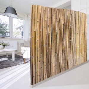 Karat Bambus Sichtschutzzaun, Natur, 180x200cm, als Raumteiler oder Balkon Sichtschutz im Wohnraum.